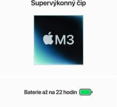 Apple MacBook Pro 14, M3 - 8-core/8GB/1TB/10-core GPU (MR7K3CZ/A), strieborná