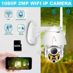 Bezpečnostná bezdrôtová vonkajšia WIFI kamera IP, Full-HD, 1080p, 340° | DIGICAM