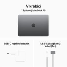 Apple MacBook Air 13, M3 8-core/8GB/256GB SSD/10-core GPU, vesmírně šedá (M3, 2024) (MRXN3SL/A)