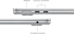 Apple MacBook Air 13, M3 8-core/8GB/256GB SSD/10-core GPU (MRXQ3CZ/A), strieborná