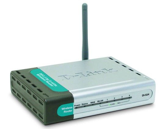 D-LINK WiFi router, 4 port switch (DI-524)