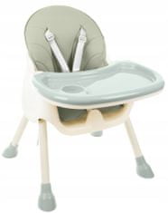 Detská jedálenská stolička 3v1 - zelená
