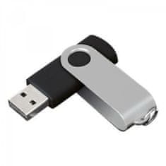 USB 2.0 kľúč, 8GB, otočný, bez loga - na potlač, 20ks pack - nebalené; MR908NTRL/20ks pack