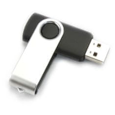 USB 2.0 kľúč, 8GB, otočný, bez loga - na potlač, 20ks pack - nebalené; MR908NTRL/20ks pack