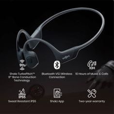SHOKZ OpenRun PRE Bluetooth slúchadlá pred uši, čierna