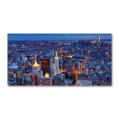 Wallmuralia.sk Foto obraz akrylové sklo Manhattan noc 140x70 cm 2 prívesky